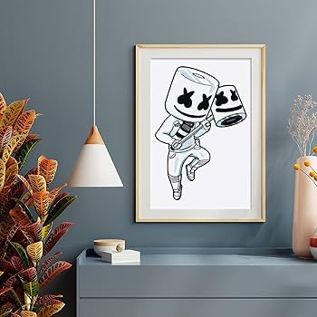 Amazon｜マシュメロ絵画風 壁紙ポスター 自己粘着性 ビニール